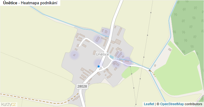 Únětice - mapa podnikání