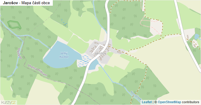 Jarošov - mapa části obce
