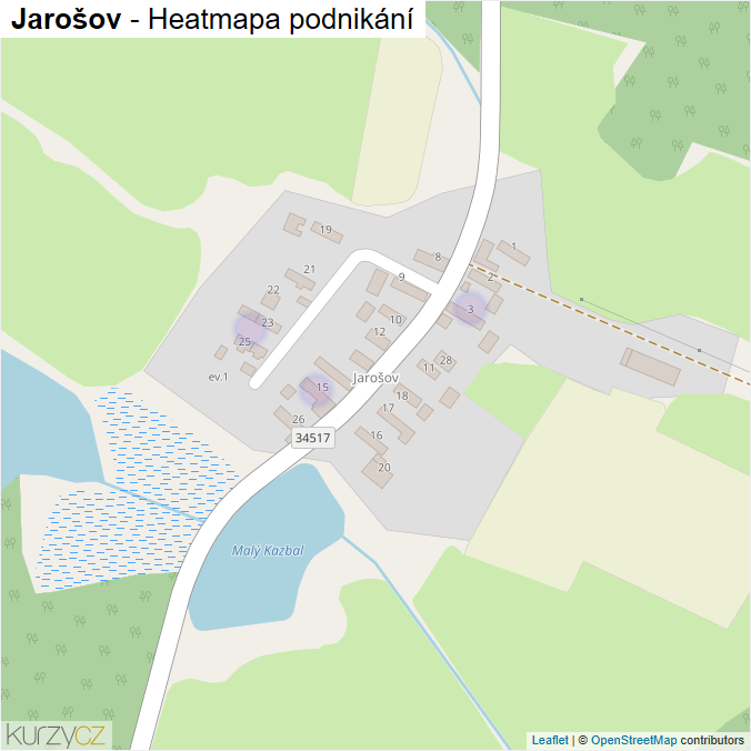 Mapa Jarošov - Firmy v části obce.