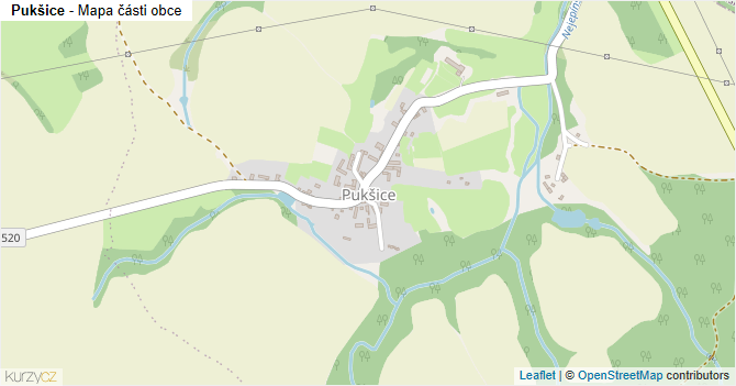 Pukšice - mapa části obce