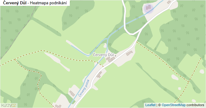 Červený Důl - mapa podnikání