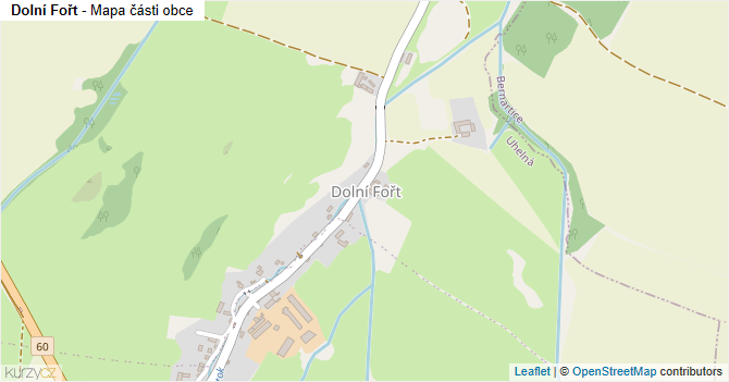 Dolní Fořt - mapa části obce