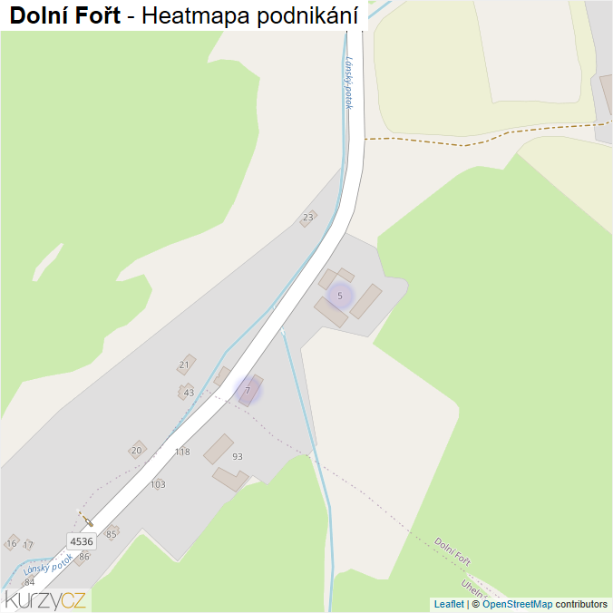Mapa Dolní Fořt - Firmy v části obce.