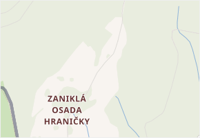 Hraničky v obci Uhelná - mapa části obce