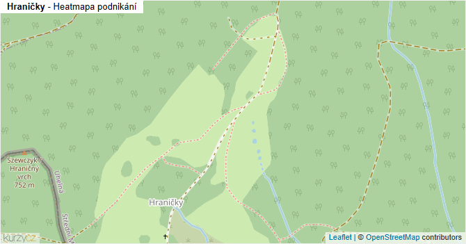 Hraničky - mapa podnikání