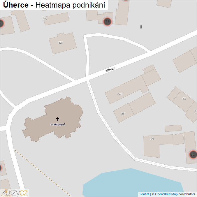 Mapa Úherce - Firmy v obci.