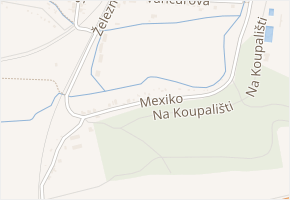 K Mexiku v obci Úherce - mapa ulice