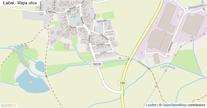 Luční - mapa ulice