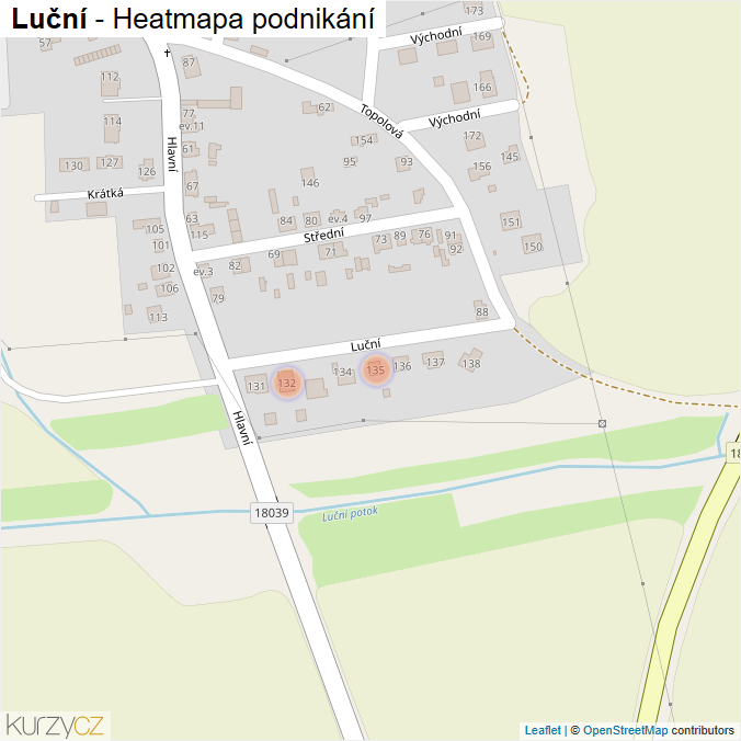 Mapa Luční - Firmy v ulici.