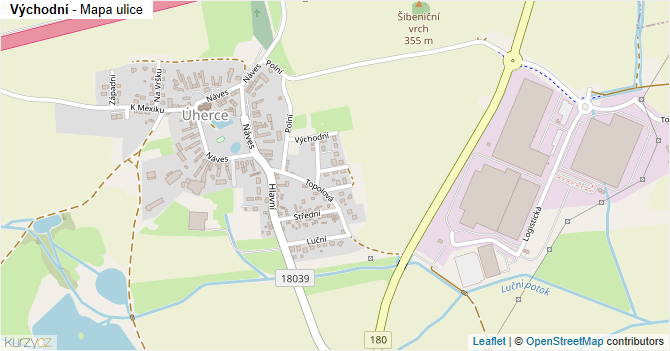 Východní - mapa ulice