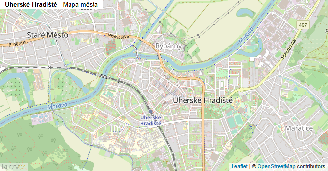 Uherské Hradiště - mapa města