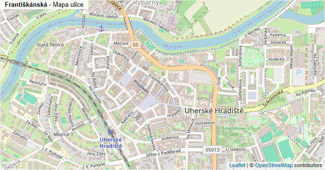 Františkánská - mapa ulice