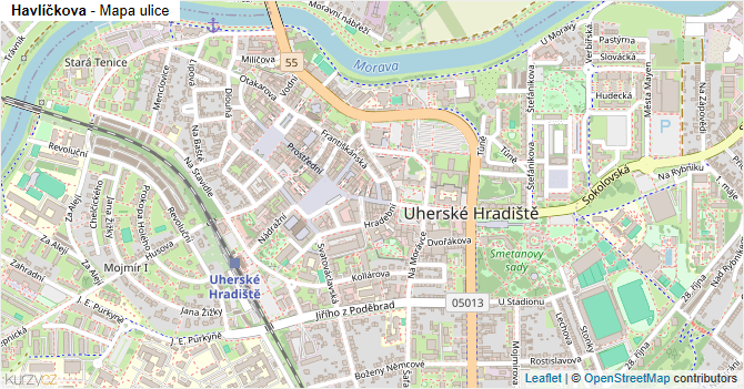 Havlíčkova - mapa ulice