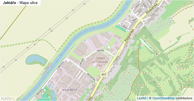 Jaktáře - mapa ulice