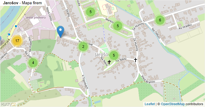 Jarošov - mapa firem