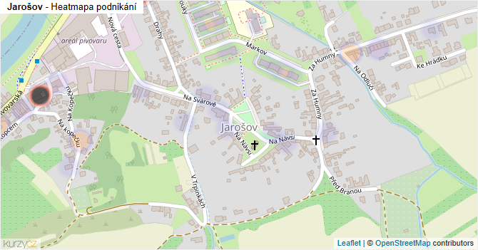 Jarošov - mapa podnikání