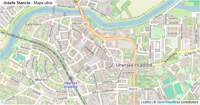Josefa Stancla - mapa ulice