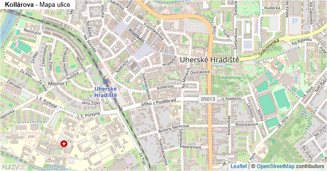 Kollárova - mapa ulice