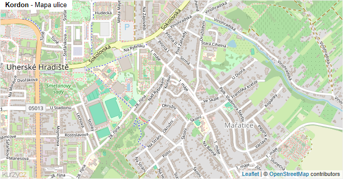 Kordon - mapa ulice