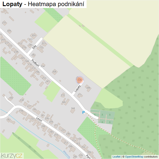 Mapa Lopaty - Firmy v ulici.