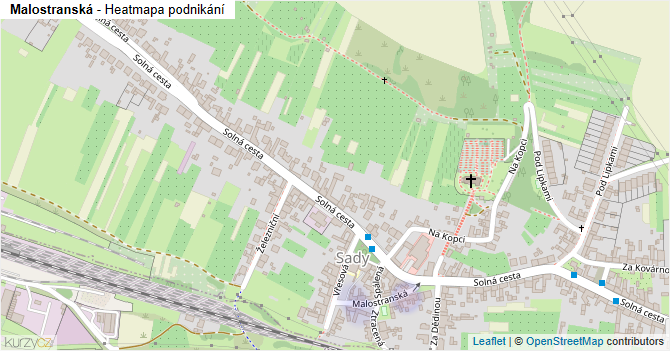 Malostranská - mapa podnikání