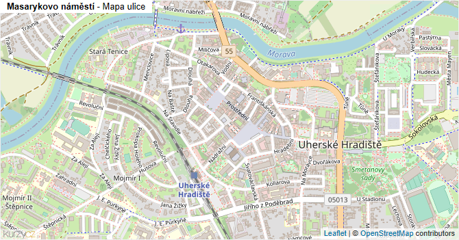 Masarykovo náměstí - mapa ulice