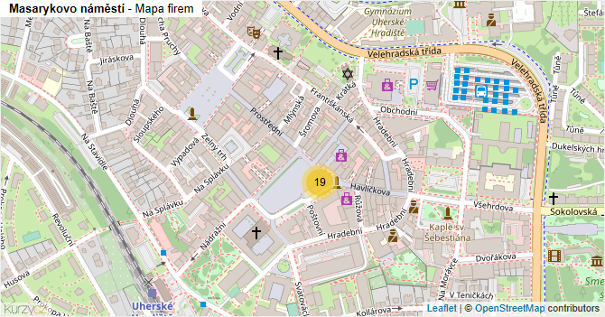 Masarykovo náměstí - mapa firem