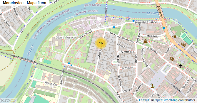 Menclovice - mapa firem