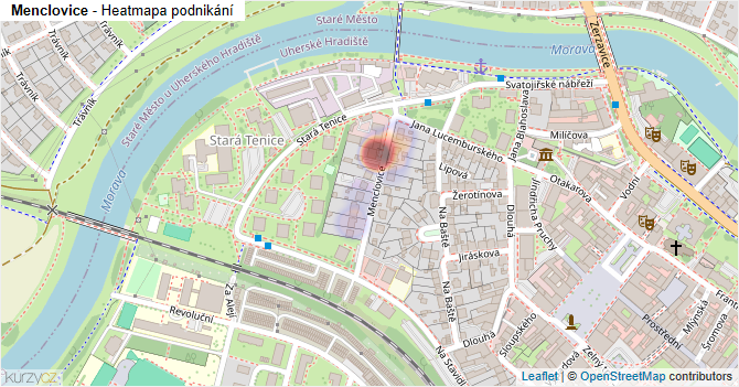 Menclovice - mapa podnikání
