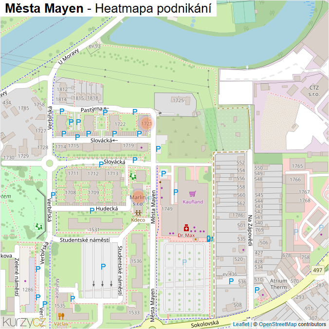 Mapa Města Mayen - Firmy v ulici.