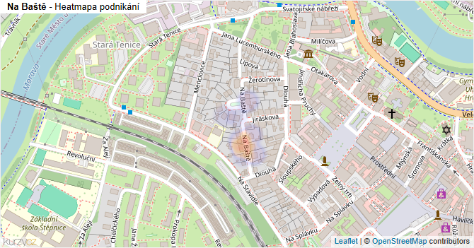 Na Baště - mapa podnikání