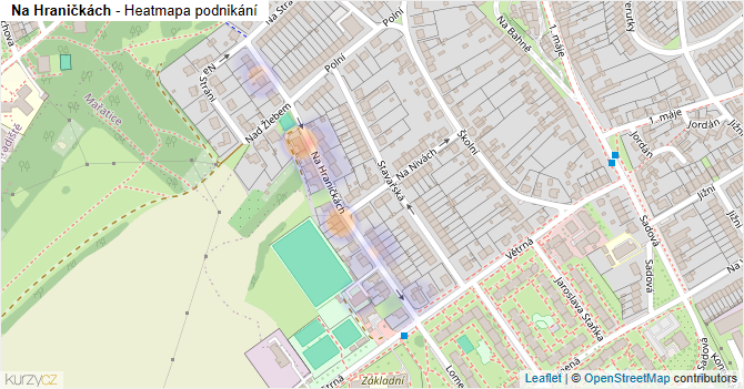 Na Hraničkách - mapa podnikání