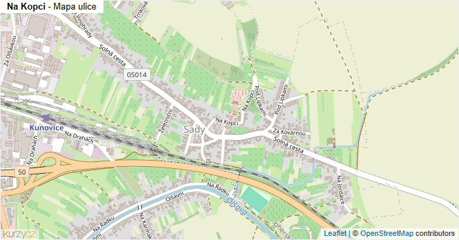 Na Kopci - mapa ulice