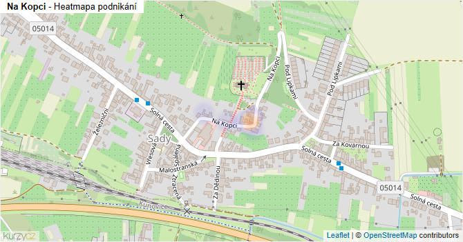 Na Kopci - mapa podnikání