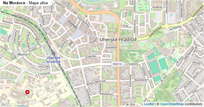 Na Morávce - mapa ulice