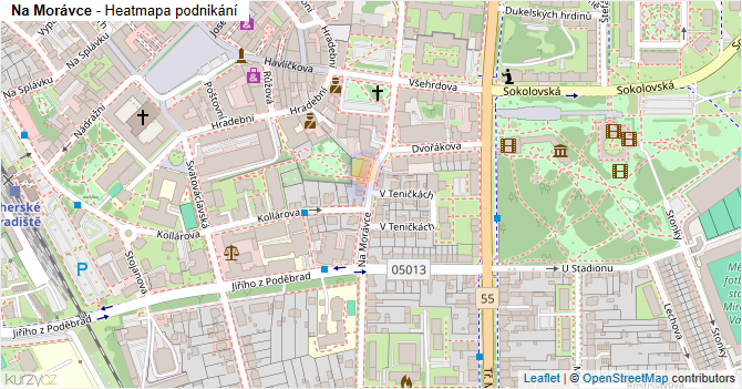 Na Morávce - mapa podnikání