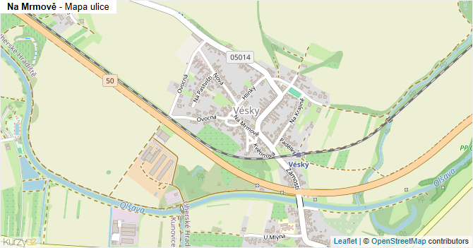 Na Mrmově - mapa ulice