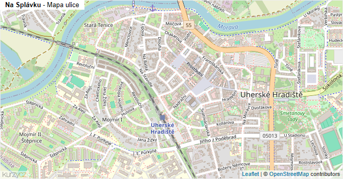 Na Splávku - mapa ulice