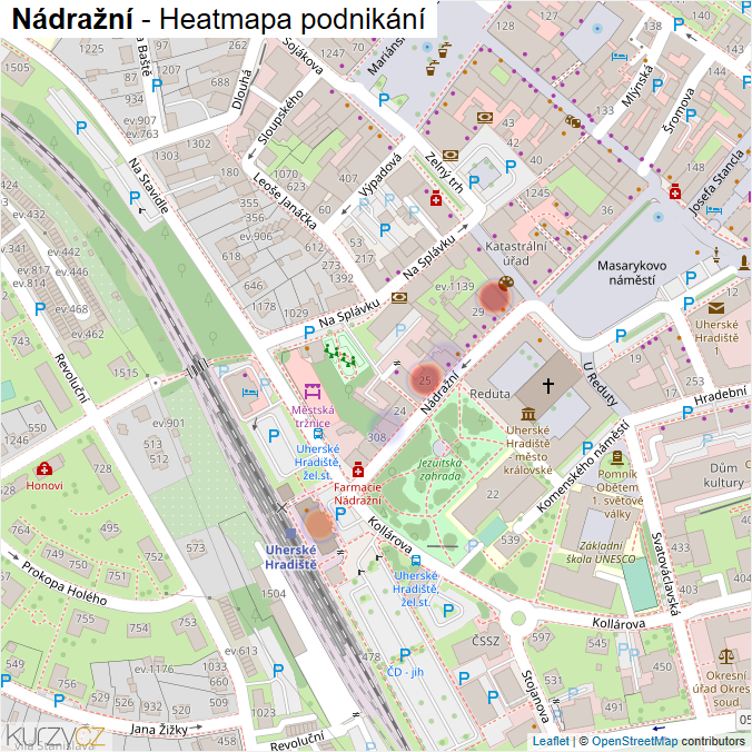 Mapa Nádražní - Firmy v ulici.