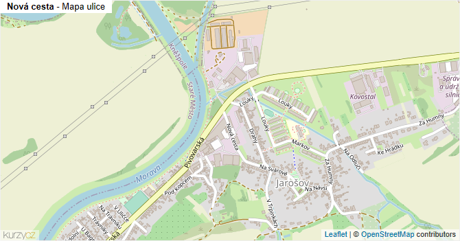 Nová cesta - mapa ulice
