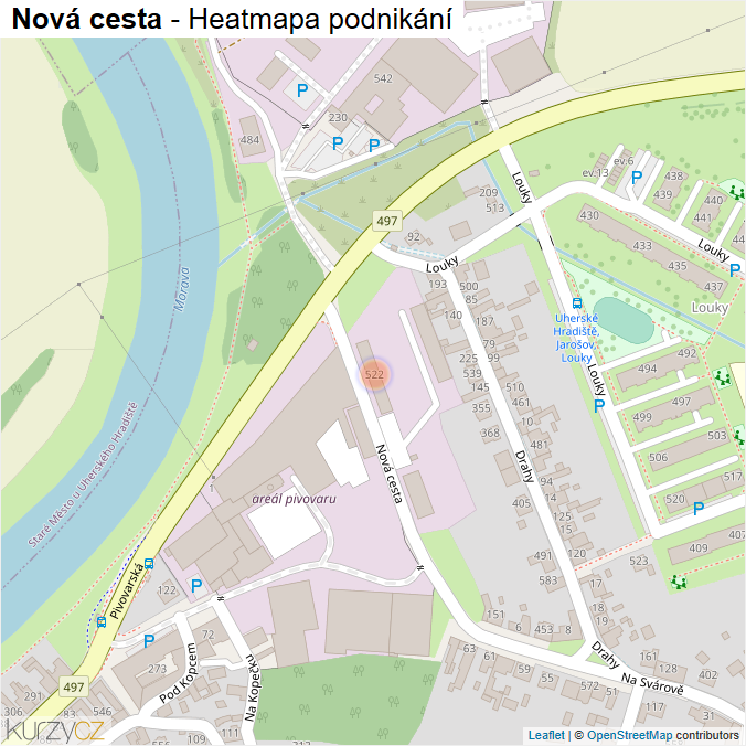 Mapa Nová cesta - Firmy v ulici.