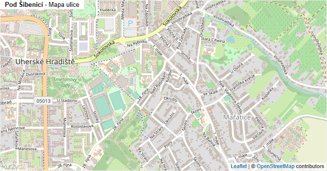 Pod Šibenicí - mapa ulice