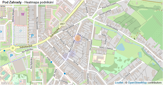 Pod Zahrady - mapa podnikání