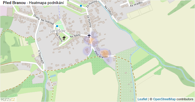 Před Branou - mapa podnikání