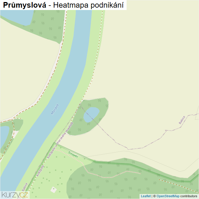 Mapa Průmyslová - Firmy v ulici.