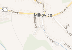 Radovy v obci Uherské Hradiště - mapa ulice