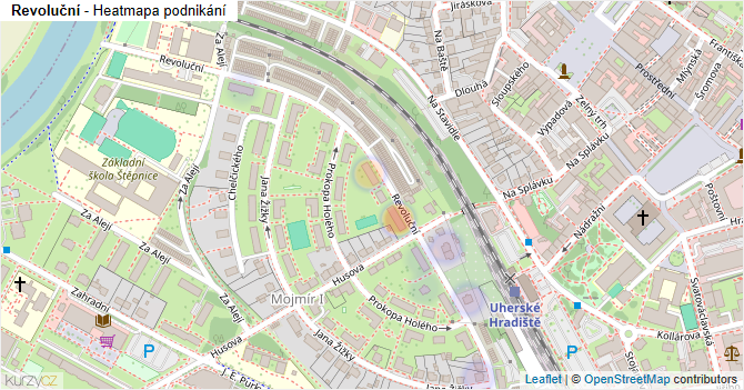 Revoluční - mapa podnikání
