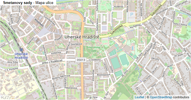 Smetanovy sady - mapa ulice