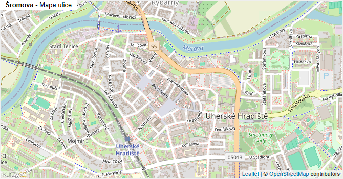 Šromova - mapa ulice