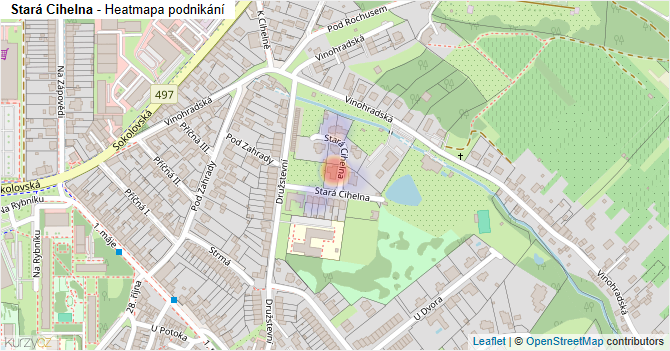 Stará Cihelna - mapa podnikání